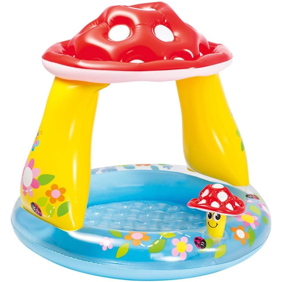 Intex 57114NP Paddelbad voor baby's in de vorm van een paddestoel, 102cm x 89cm