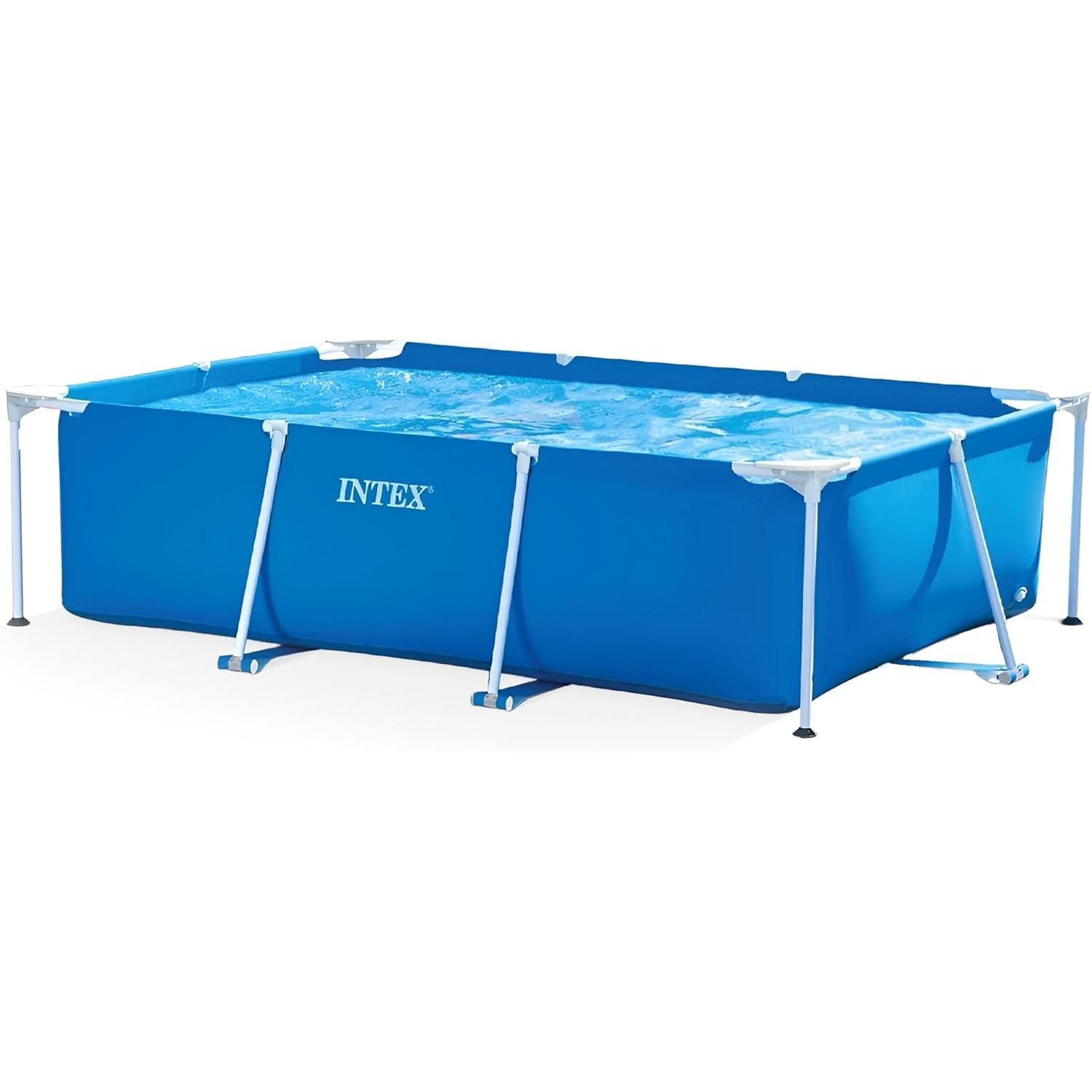 Intex Rechthoekig framezwembad. Bovengronds zwembad. Blauw (helderblauw)