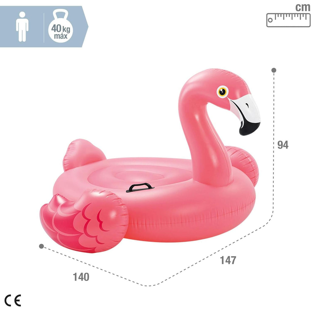 Intex 57558NP Flamingo opblaasbare rittoy, 147cm x 140cm x 94cm