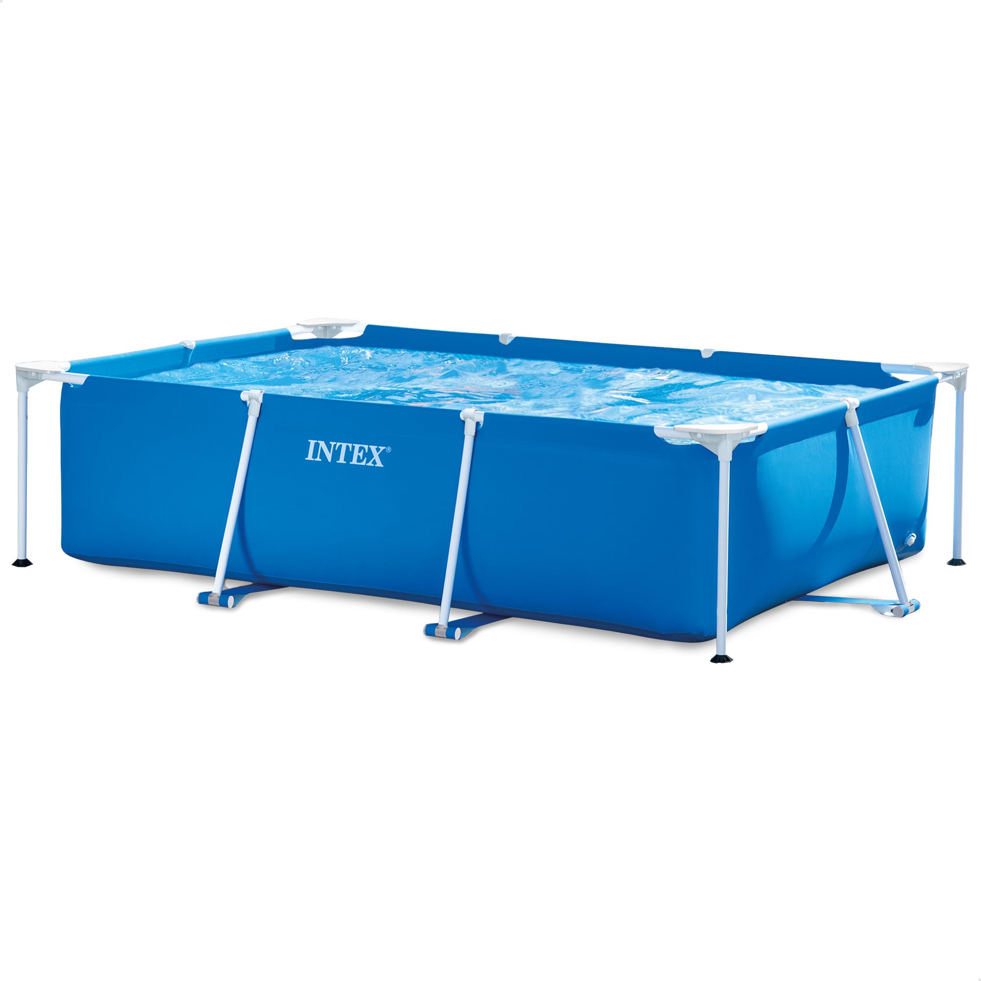 Intex rechthoekig zwembad met frame. Oppervlaktezwembad, blauw (helderblauw)