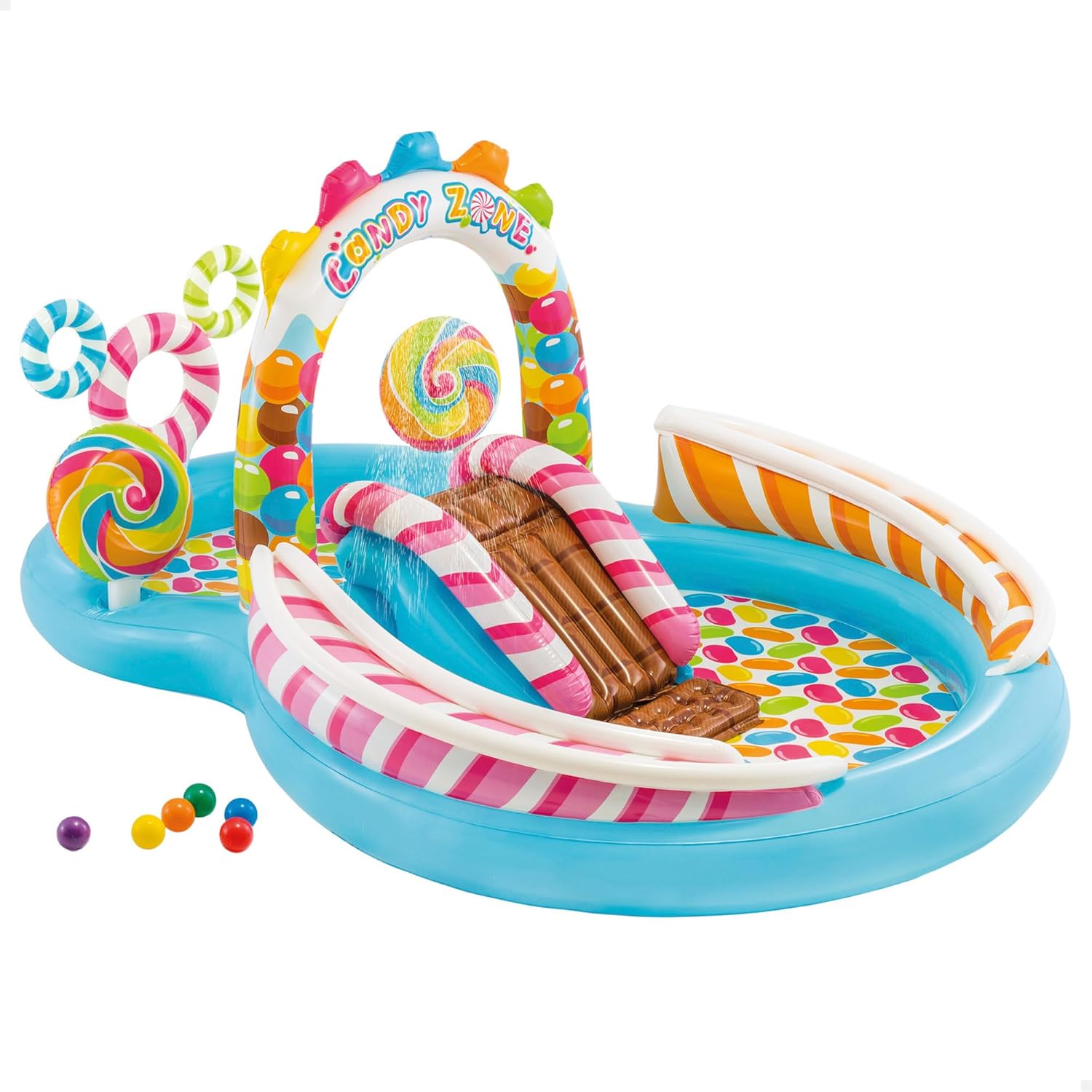 Intex 57149NP Candy Zone Water Speelset, 295cm x 191cm x 130cm