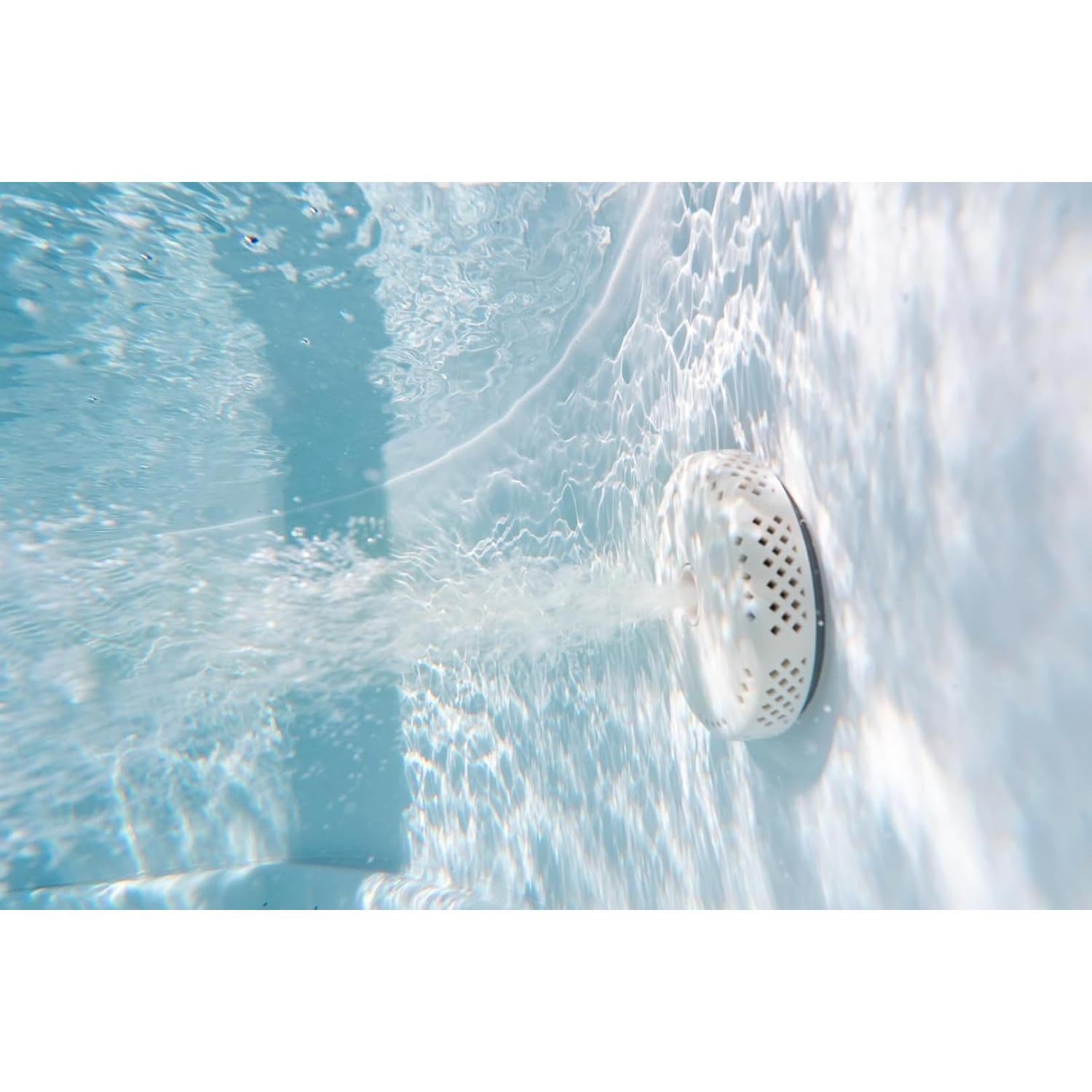 MSpa Cocoon Whirlpool, 180 x 180 x 65 cm, opblaasbare 6-persoons whirlpool met 130 luchtstralen, 3 SyncJet-hydrostralen, PTC-verwarming, UVC+ ontsmetting, antivriesysteem en Rhino Tech 6-laags materiaal