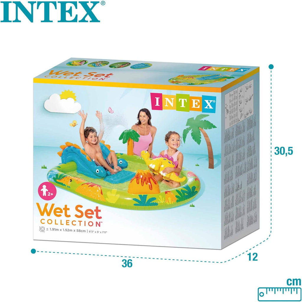 Intex 57166NP Opblaasbaar zwembad speelcentrum dinosaurus vinyl veelkleurig 191 x 152 x 58 cm