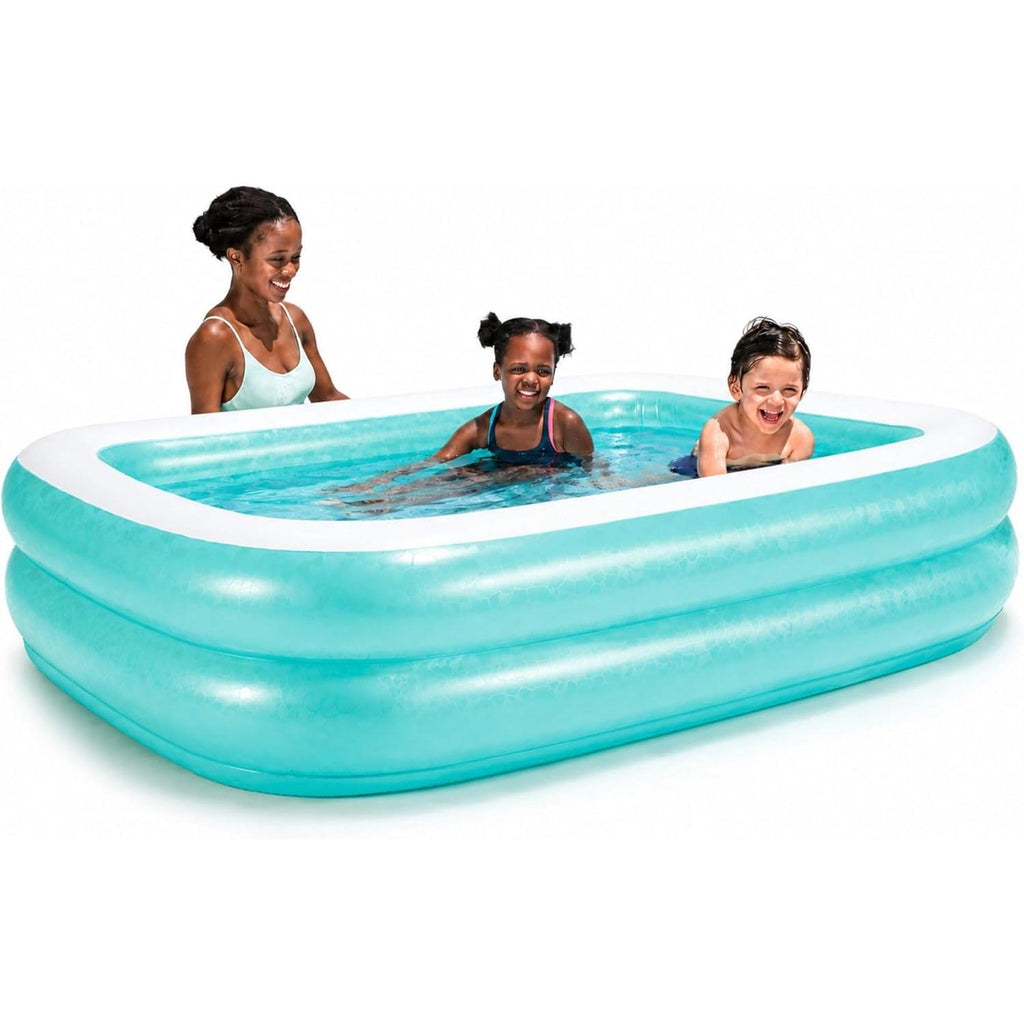 Bestway 54005 opblaasbare transparante familiezwembad, 201 x 150 x 51 cm - groen