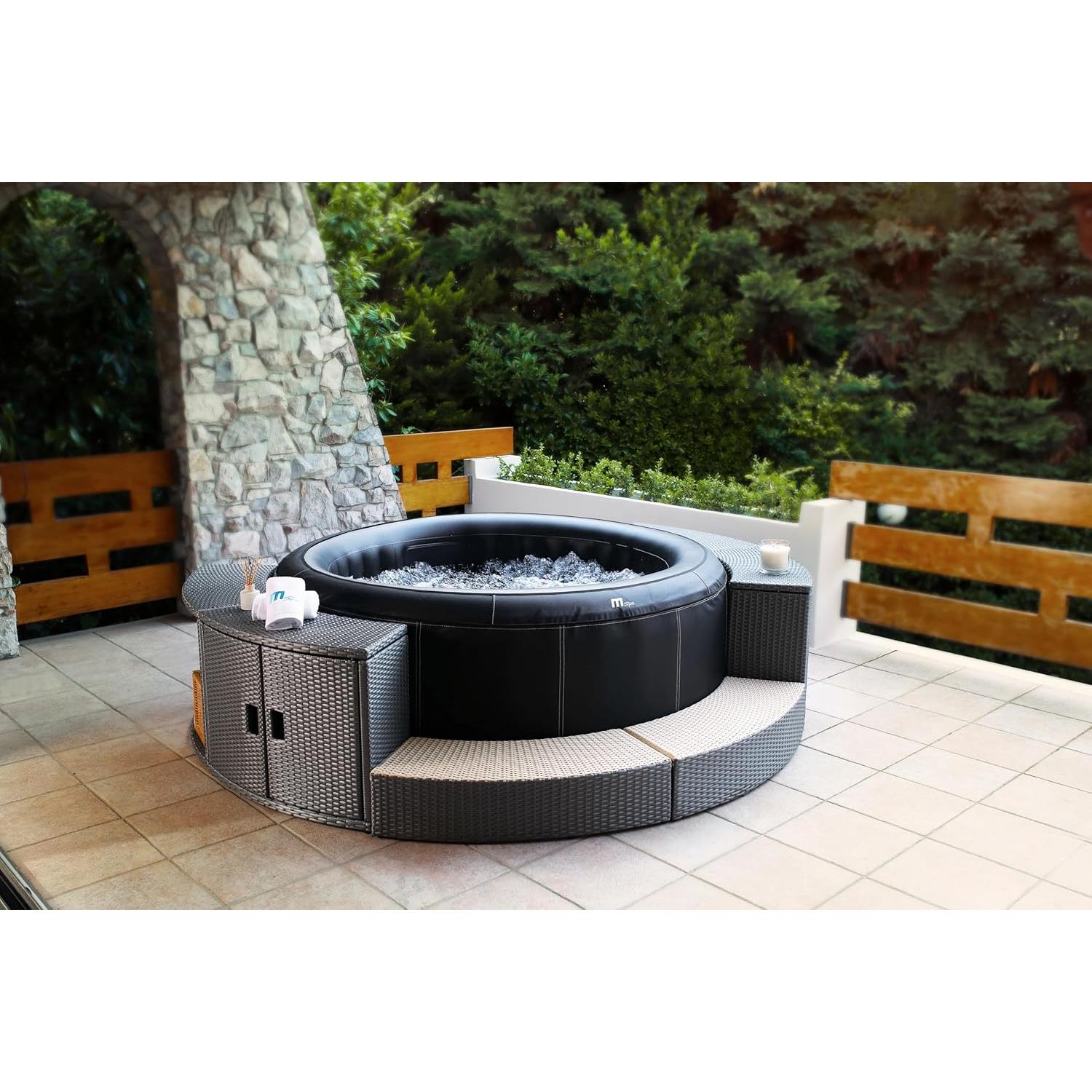 MSPA Whirlpool Camaro 204 x 204 x 70 cm - Opblaasbare hottub voor 6 personen met 138 massagestralers, PTC-verwarming, ozondesinfectie en Rhino-Tech 6-lagig materiaal | Zelfopblazend, digitaal
