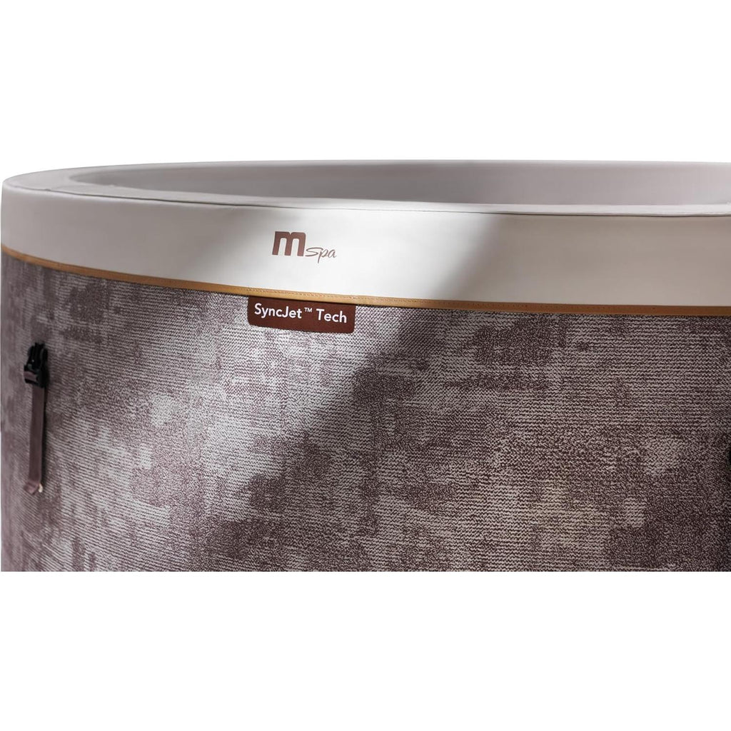 MSpa Cocoon Whirlpool, 180 x 180 x 65 cm, opblaasbare 6-persoons whirlpool met 130 luchtstralen, 3 SyncJet hydrostralen, PTC verwarming, UVC+ ontsmetting, antivriesysteem en Rhino Tech 6-laags materiaal