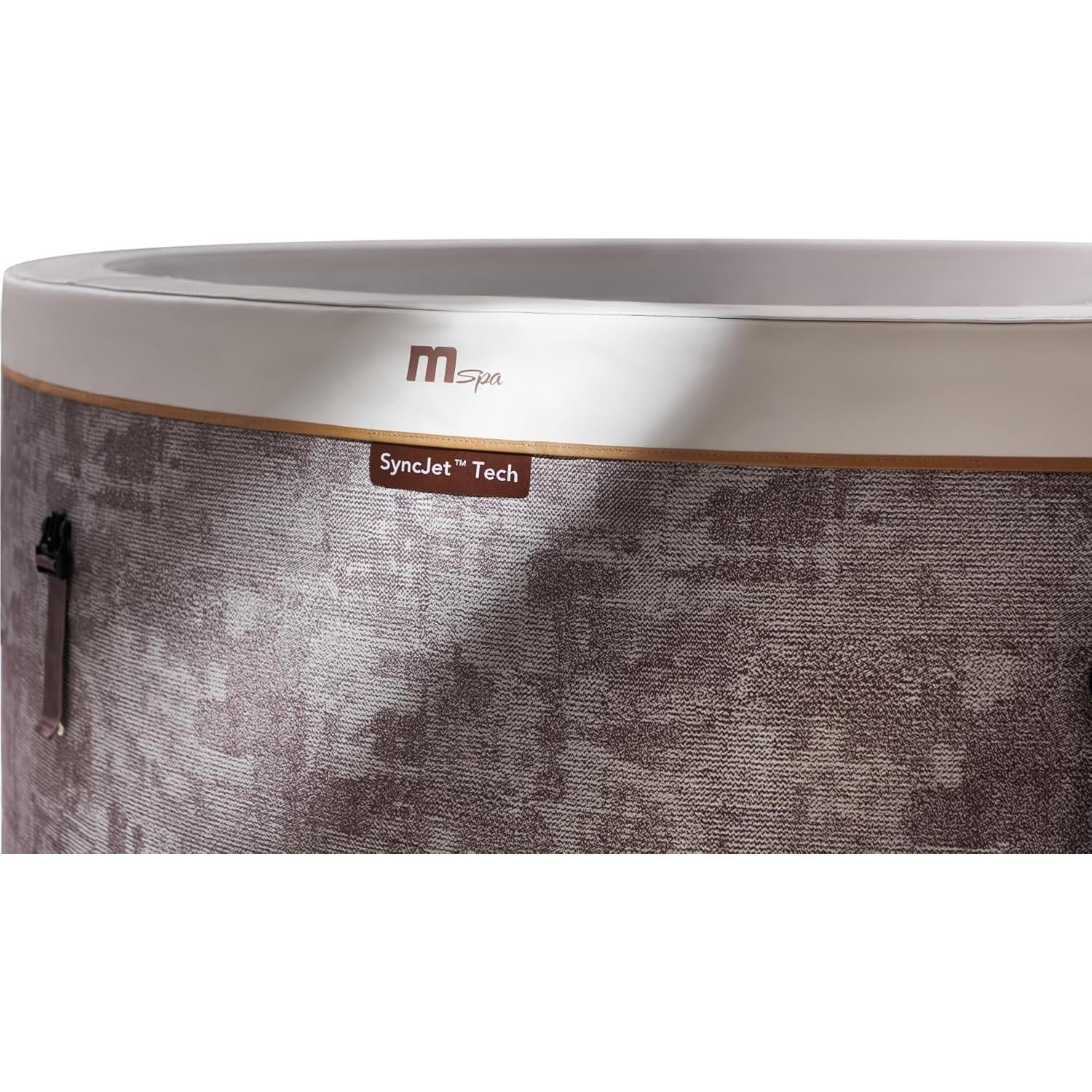 MSpa Cocoon Whirlpool, 180 x 180 x 65 cm, opblaasbare 6-persoons whirlpool met 130 luchtstralen, 3 SyncJet hydrostralen, PTC verwarming, UVC+ ontsmetting, antivriesysteem en Rhino Tech 6-laags materiaal