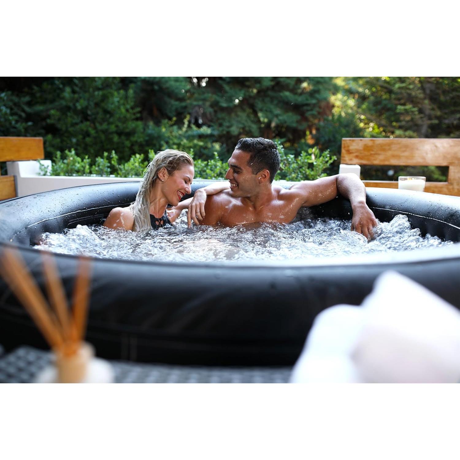 MSPA Whirlpool Camaro 204 x 204 x 70 cm - Opblaasbare hottub voor 6 personen met 138 massage sproeiers, PTC-verwarming, ozonontsmetting & Rhino-Tech 6-laags materiaal | Zelfopblaasbaar, digitaal