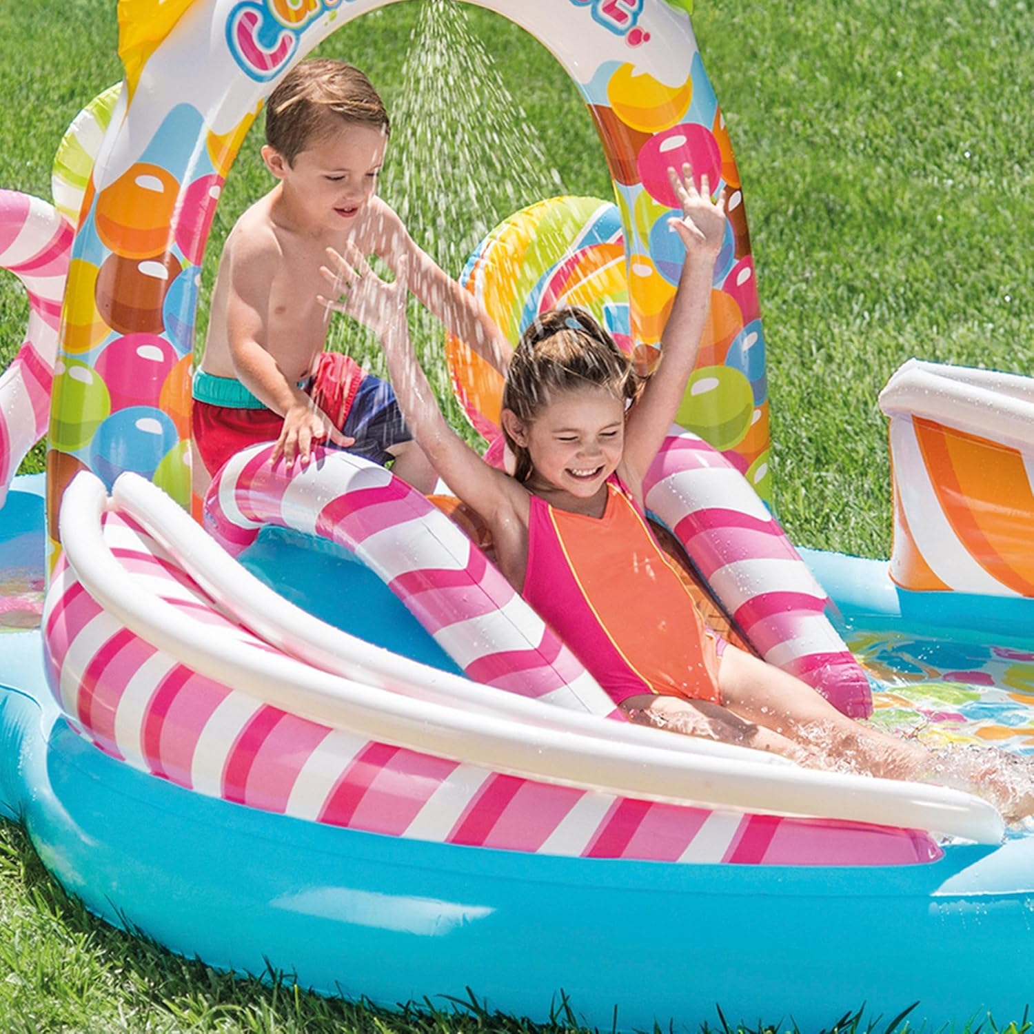 Intex 57149NP Candy Zone water-speelset, 295cm x 191cm x 130cm