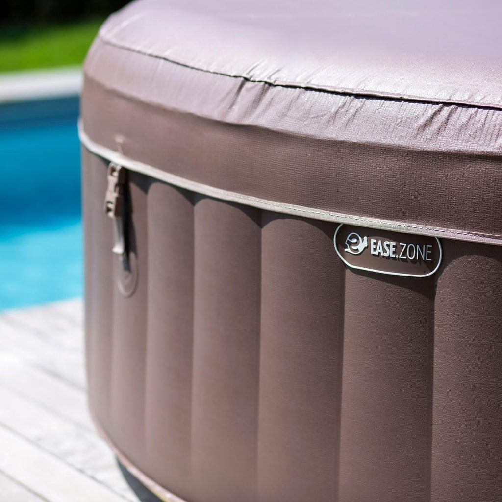 EASE.ZONE opblaasbare verwarmde spa, 800 liter, zwart, 180 x 180 x 65 cm