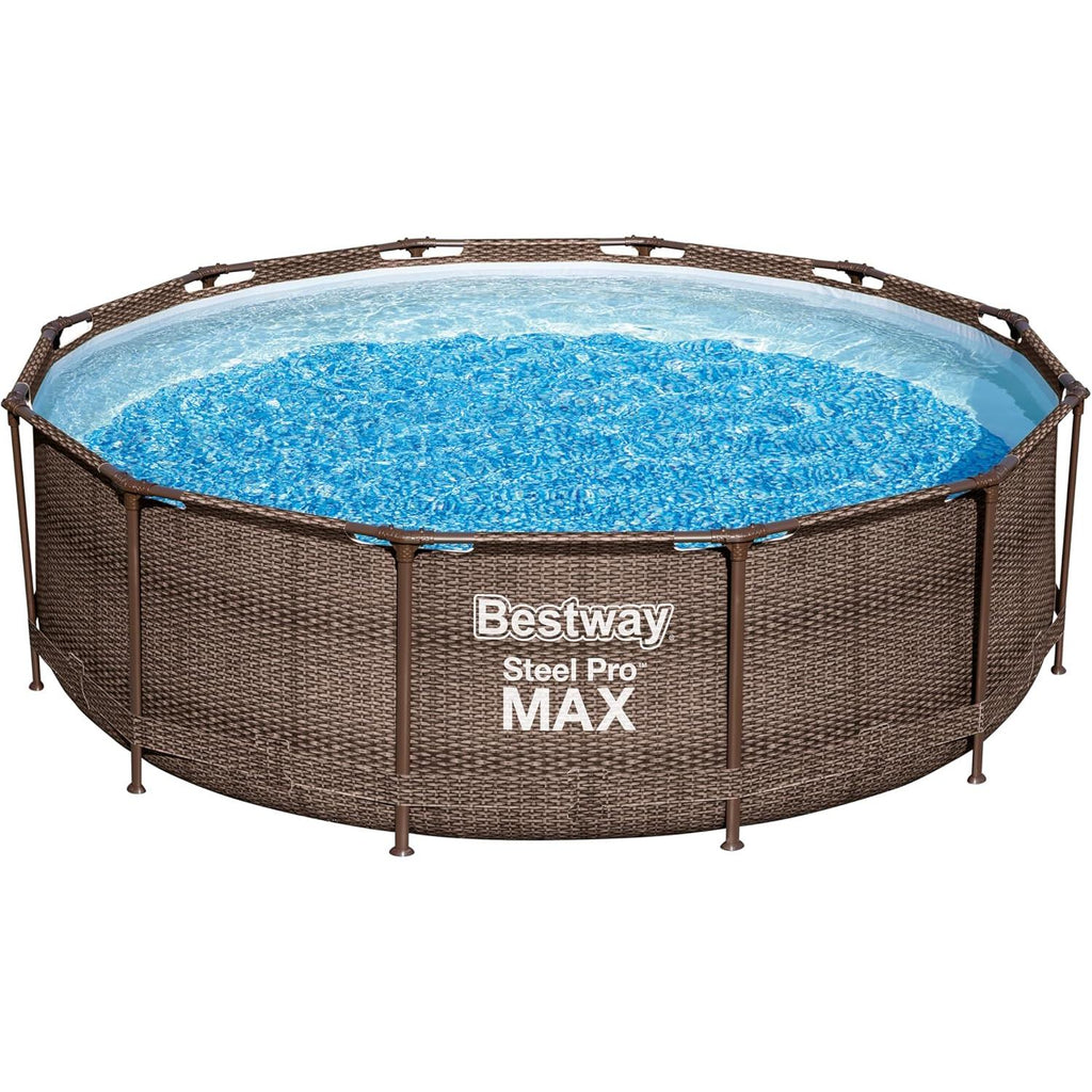 Bestway Steel Pro Max Framezwembad Compleet Deluxe Set Met Rotanlook 366 x 100 cm