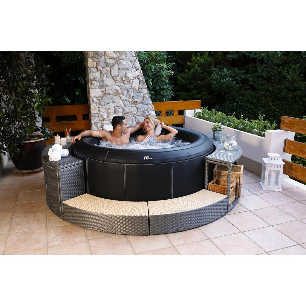 MSPA Whirlpool Camaro 204 x 204 x 70 cm - Opblaasbare hottub voor 6 personen met 138 massagesproeiers, PTC-verwarming, ozonontsmetting en Rhino-Tech 6-laags materiaal | Zelfopblaasbaar, digitaal